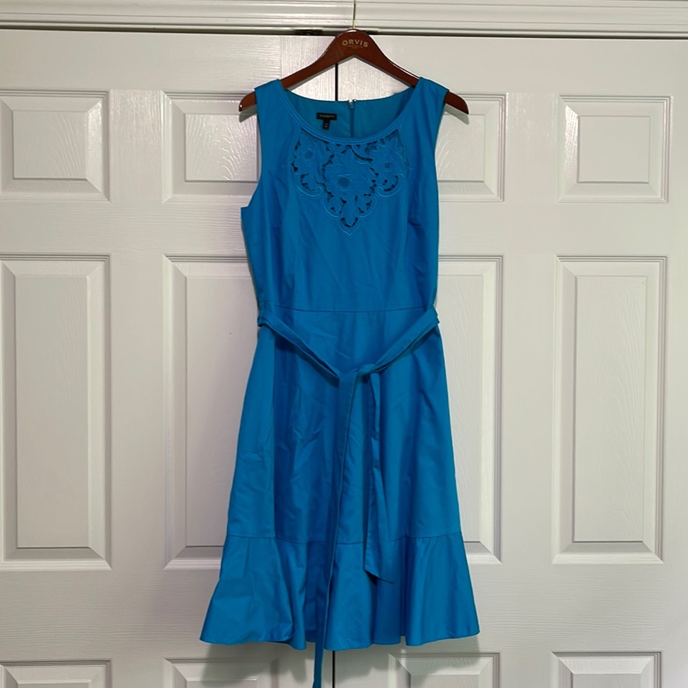 Talbots dress like new a line cut work neckline